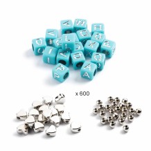 djeco alfabet kralen - zilver