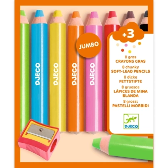 djeco pencils - eight chunky soft lead pencils | Kinderfeestwinkel | Speelgoedwinkel | Feestwinkel | Kinderwinkel | Amsterdam