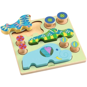 djeco relief puzzle - puzz & roll bariolo | Kinderfeestwinkel | Speelgoedwinkel | Feestwinkel | Kinderwinkel | Amsterdam