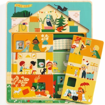djeco 3 lagen puzzel - chez leo l | Kinderfeestwinkel | Speelgoedwinkel | Feestwinkel | Kinderwinkel | Amsterdam