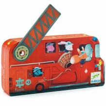 djeco silhouette puzzel - brandweerwagen (16 st) | Kinderfeestwinkel | Speelgoedwinkel | Feestwinkel | Kinderwinkel | Amsterd