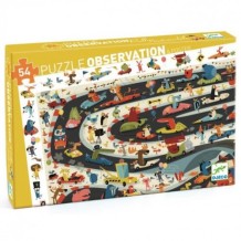 djeco puzzel observatie - autorally (54 st) | Kinderfeestwinkel | Speelgoedwinkel | Feestwinkel | Kinderwinkel | Amsterdam