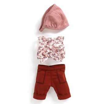djeco poppenkleertjes pomea - outfit burgundy | Kinderfeestwinkel | Speelgoedwinkel | Feestwinkel | Kinderwinkel | Amsterdam