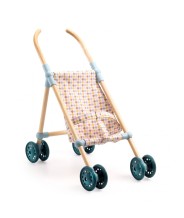 djeco houten wandelwagentje voor poppen - kleine blokjes | Kinderfeestwinkel | Speelgoedwinkel | Feestwinkel | Kinderwinkel |