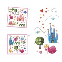 djeco stickers - prinsessen