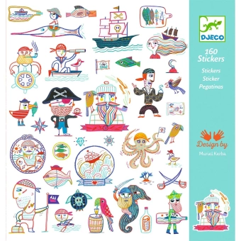 djeco stickers - piraten in de aanval | Kinderfeestwinkel | Speelgoedwinkel | Feestwinkel | Kinderwinkel | Amsterdam