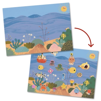 djeco herbruikbare stickers - summertime