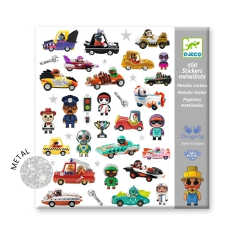 djeco stickers metallic - crazy motors | Kinderfeestwinkel | Speelgoedwinkel | Feestwinkel | Kinderwinkel | Amsterdam
