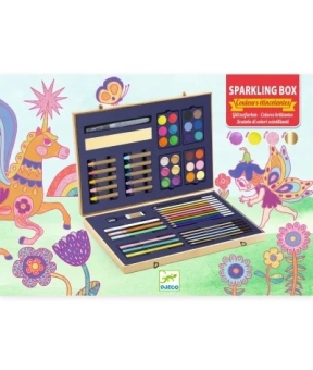 djeco verf en tekendoos - sparkling