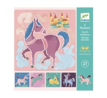 djeco tekensjablonen - paarden, pastel | Kinderfeestwinkel | Speelgoedwinkel | Feestwinkel | Kinderwinkel | Amsterdam