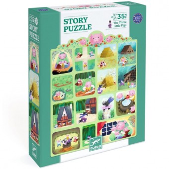 djeco story puzzel - three little pigs | Kinderfeestwinkel | Speelgoedwinkel | Feestwinkel | Kinderwinkel | Amsterdam