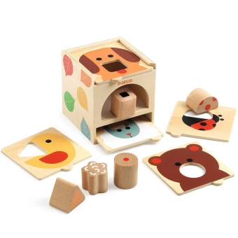 Djeco houten vormendoos - boxbasic| Kinderfeestwinkel | Speelgoedwinkel | Feestwinkel | Kinderwinkel | Amsterdam