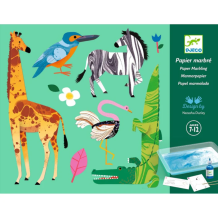 djeco knutselset marmerpapier - kleuren