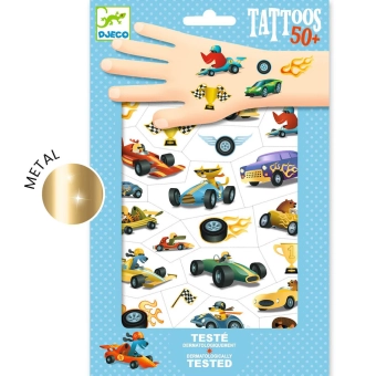 djeco tattoos - race auto | Kinderfeestwinkel | Speelgoedwinkel | Feestwinkel | Kinderwinkel | Amsterdam