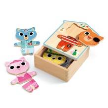 djeco houten puzzel - aankleedmix