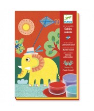 djeco kunst met nummers - gekleurd zand