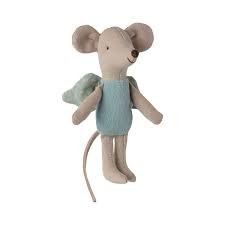 maileg fairy mouse, little - mint
