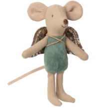 maileg fairy mouse, little - blue