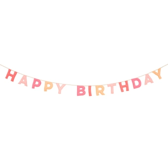 meri meri pink happy birthday felt garland | Kinderfeestwinkel | Speelgoedwinkel | Feestwinkel | Kinderwinkel | Amsterdam