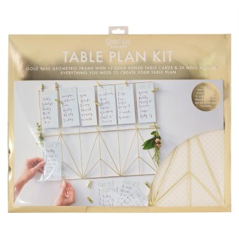 wedding table plan kit - gold