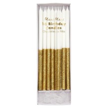 meri meri gold glitter dipped candles