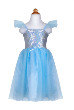 sequins princess dress - blauw (5-6 jr) 