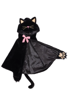 cat cuddle cape, black (2 yrs)