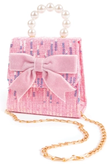 the mademoiselle mini purse with headband, pink