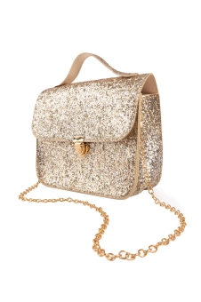skyline sparkle party purse, gold