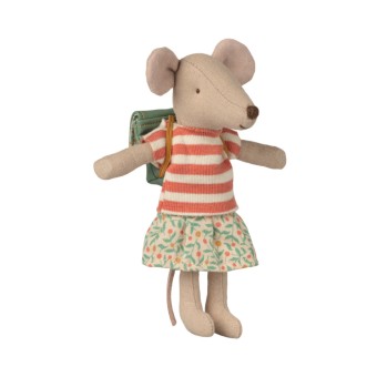 maileg tricycle mouse, big sister - green