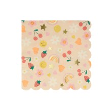 meri meri happy face icons napkins, large