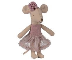maileg ballerina mouse, little sister - heather
