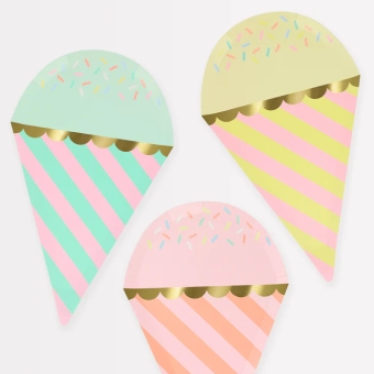 meri meri ice cream with sprinkles plates | Kinderfeestwinkel | Speelgoedwinkel | Feestwinkel | Kinderwinkel | Amsterdam