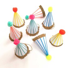meri meri stripe pompom mini hats