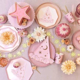 meri meri pink witch hat napkins