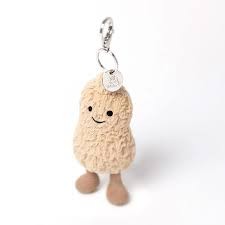 jellycat knuffel amuseables peanut key chain bag charm