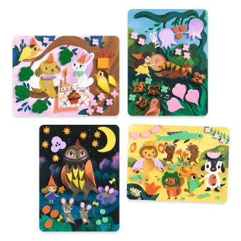 djeco knutselset zachte stickers - sprankelende feestdagen