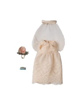 maileg wedding dress, mum mouse | Kinderfeestwinkel | Speelgoedwinkel | Feestwinkel | Kinderwinkel | Amsterdam