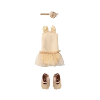 maileg ballet suit and skirt, size 2 - cream | Kinderfeestwinkel | Speelgoedwinkel | Feestwinkel | Kinderwinkel | Amsterdam