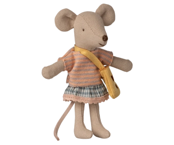 maileg little sister mouse with bag