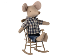 maileg rocking chair, mouse - light brown