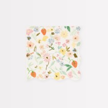 meri meri elegant floral napkins, small