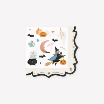 meri meri ornate edge halloween napkins, small | Kinderfeestwinkel | Speelgoedwinkel | Feestwinkel | Kinderwinkel | Amsterdam