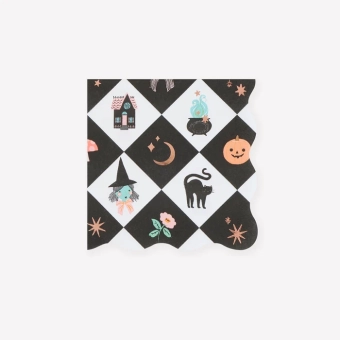 meri meri patchwork halloween napkins, small | Kinderfeestwinkel | Speelgoedwinkel | Feestwinkel | Kinderwinkel | Amsterdam