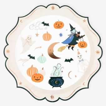 meri meri ornate edge halloween dinner plates | Kinderfeestwinkel | Speelgoedwinkel | Feestwinkel | Kinderwinkel | Amsterdam