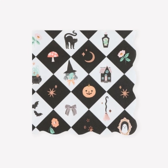 meri meri patchwork halloween napkins, large | Kinderfeestwinkel | Speelgoedwinkel | Feestwinkel | Kinderwinkel | Amsterdam