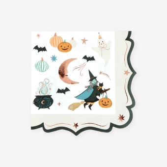 meri meri ornate edge halloween napkins, lare | Kinderfeestwinkel | Speelgoedwinkel | Feestwinkel | Kinderwinkel | Amsterdam