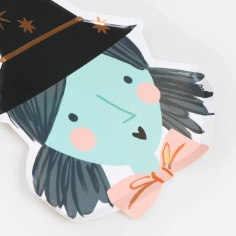 meri meri witch shaped plates