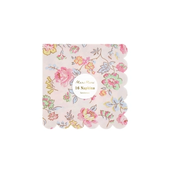 meri meri pink chintz napkins, small