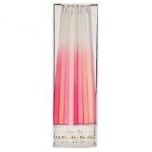 meri meri pink dipped tapered candles